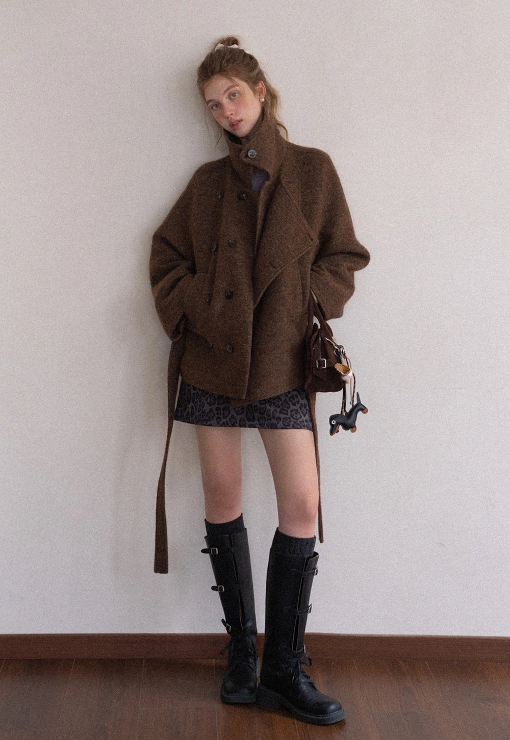 Casual Wool Blend Short Coat