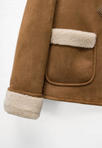 Faux Suede Toggle Jacket