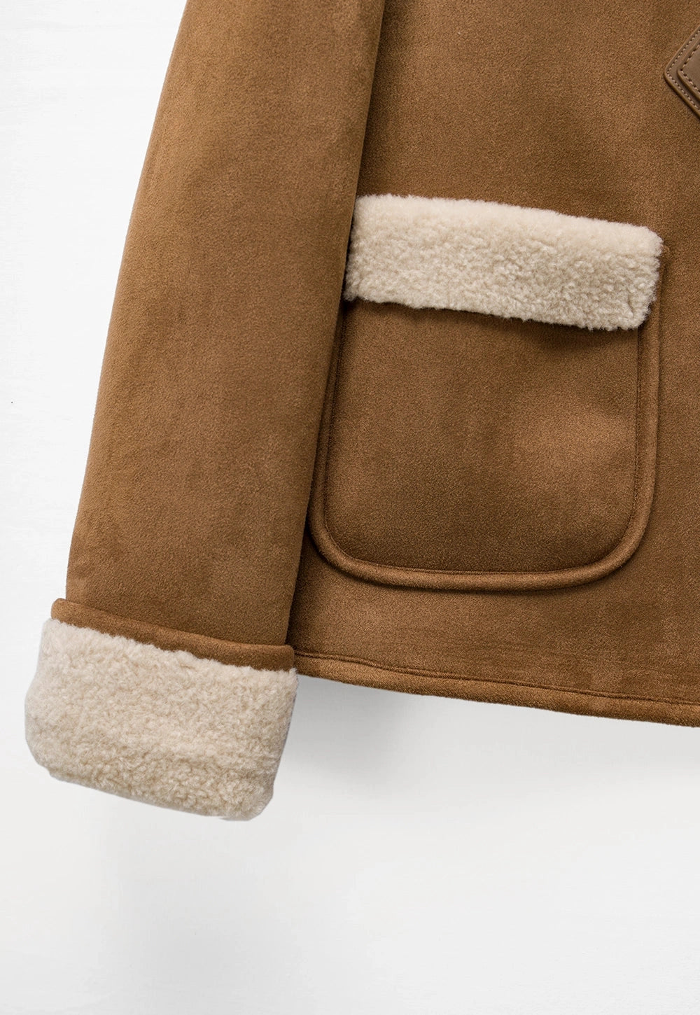 Faux Suede Toggle Jacket