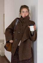 Casual Wool Blend Short Coat