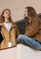 Faux Suede Toggle Jacket