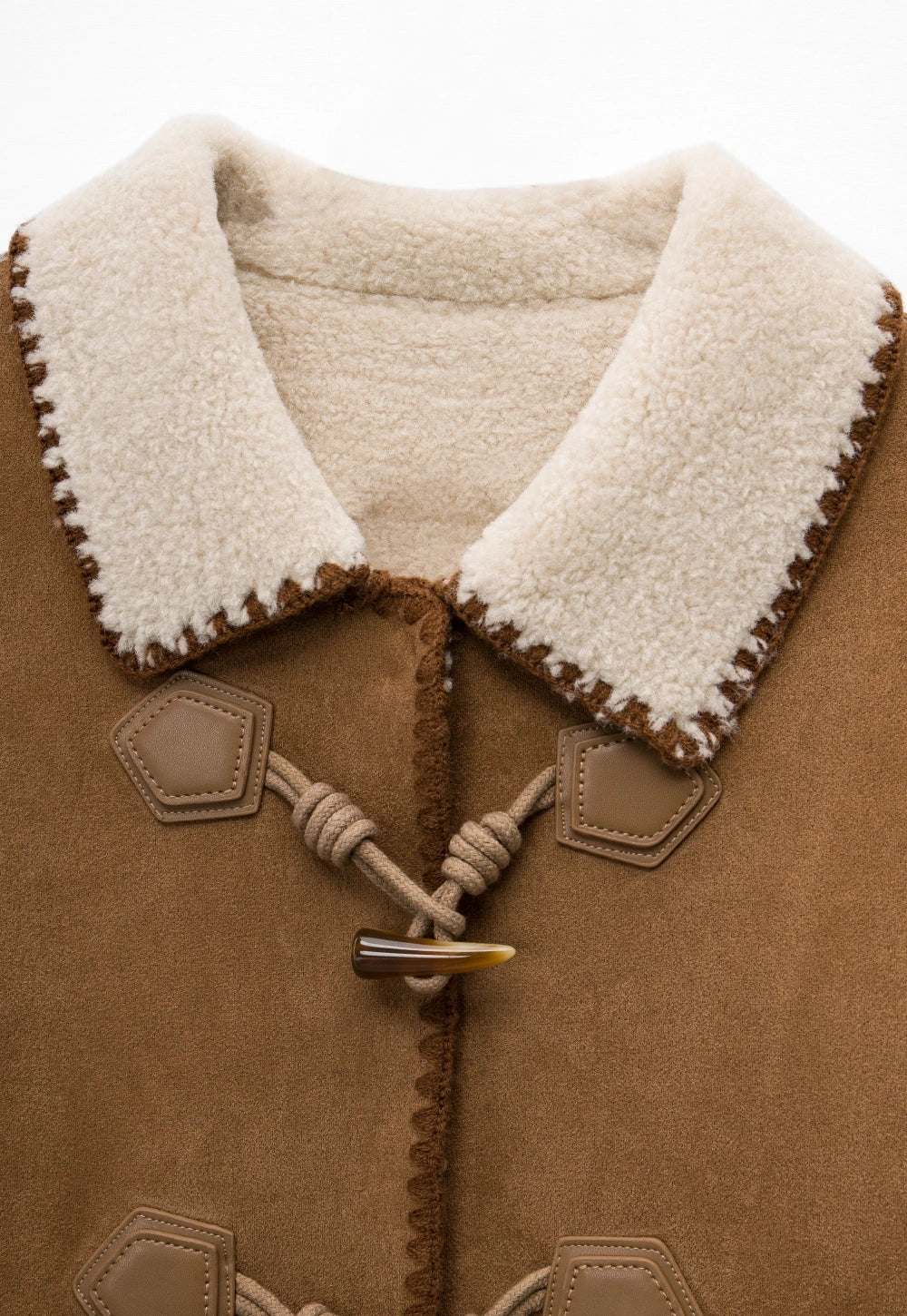 Faux Suede Toggle Jacket