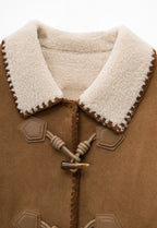 Faux Suede Toggle Jacket