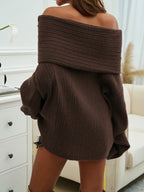 Oversized off shoulder sweater