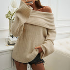 Oversized off shoulder sweater