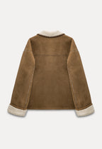 Faux Suede Toggle Jacket