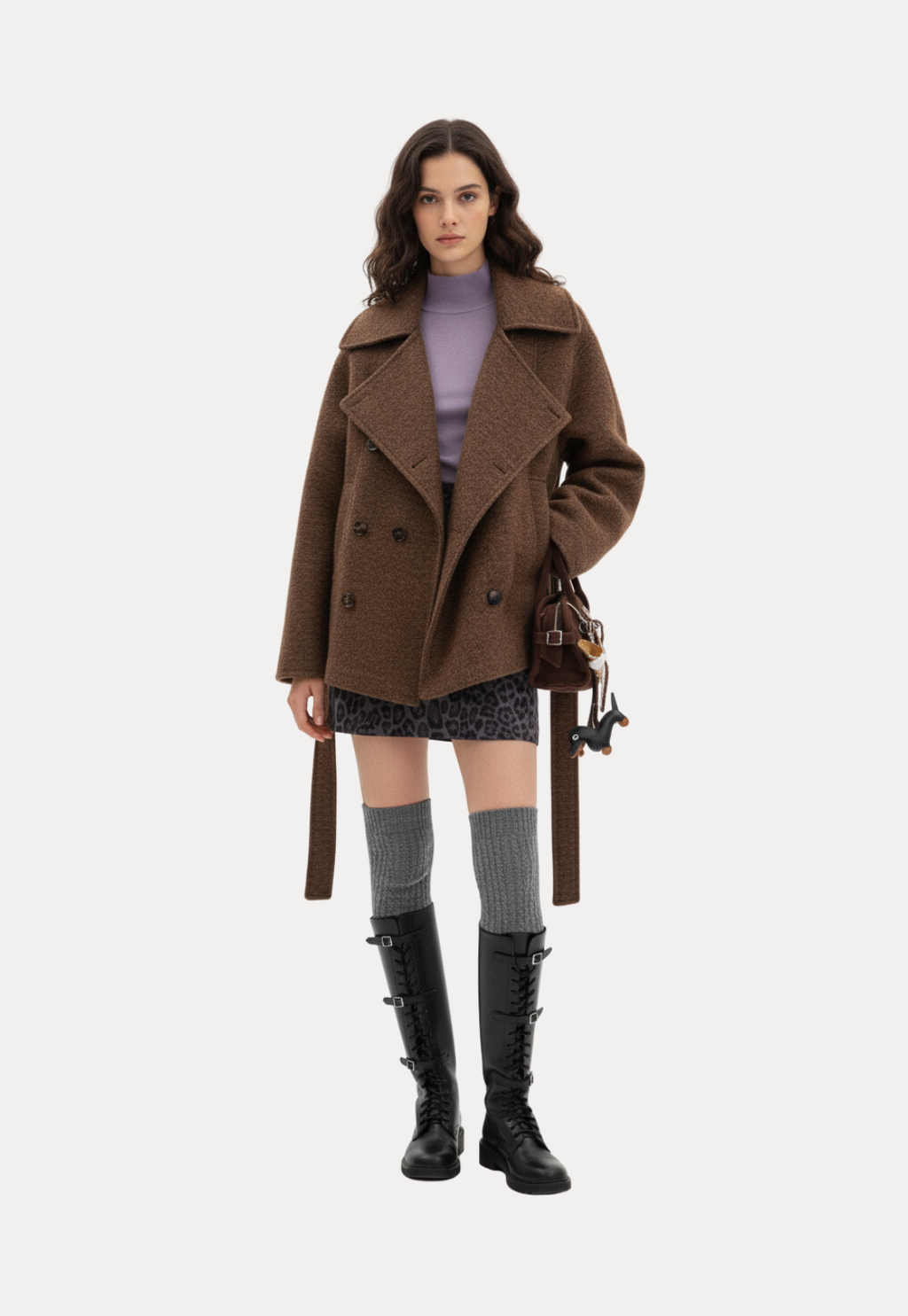 Casual Wool Blend Short Coat