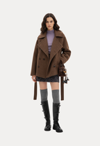 Casual Wool Blend Short Coat