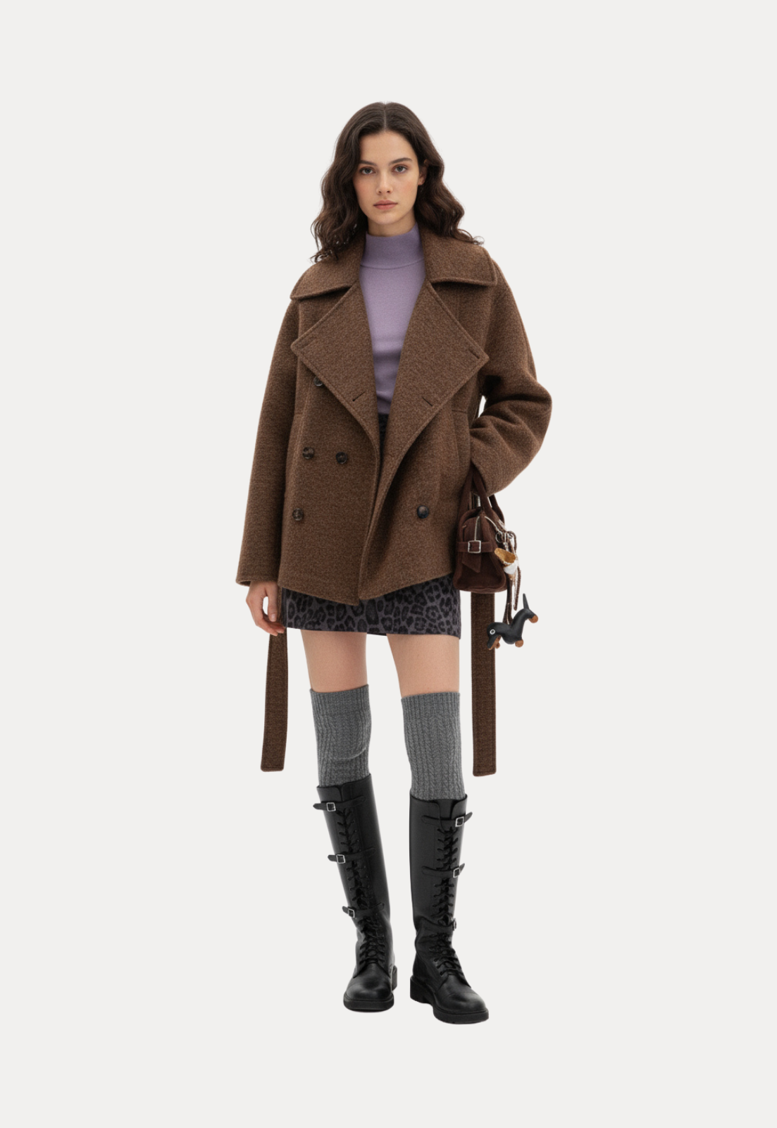 Casual Wool Blend Short Coat