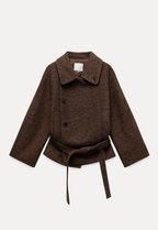 Casual Wool Blend Short Coat